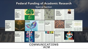 December 2025 CACM: Federal Funding of Academic Research Special Section