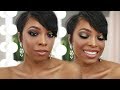 GREEN HALO SMOKEY EYE X NUDE LIP FULL GLAM MAKEUP TUTORIAL | KYRA KNOX