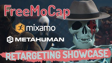 FreeMoCap Motion Capture - Mixamo/Metahuman retarget showcase in Unreal Engine 5
