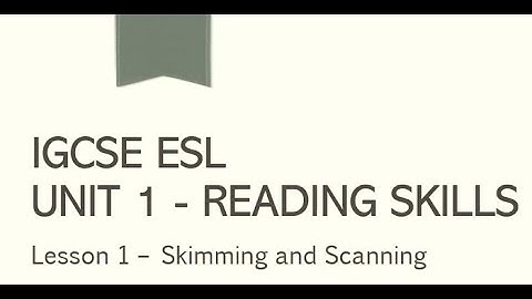 IGCSE ESL   Unit 1   Reading   Lesson 1   Recording
