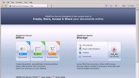 ThinkFree Office Server Enterprise Edition Demo footage