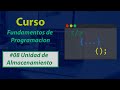 Fundamentos de Programación #08 Unidad de Almacenamiento