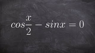 How to use the half angle formula to solve an equation