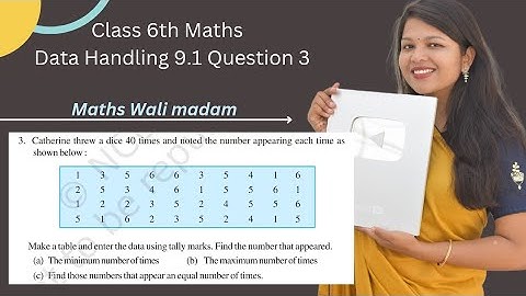 Class 6 Maths Chapter 9 Exercise 9.1 Question 3 | Data Handling Class 6