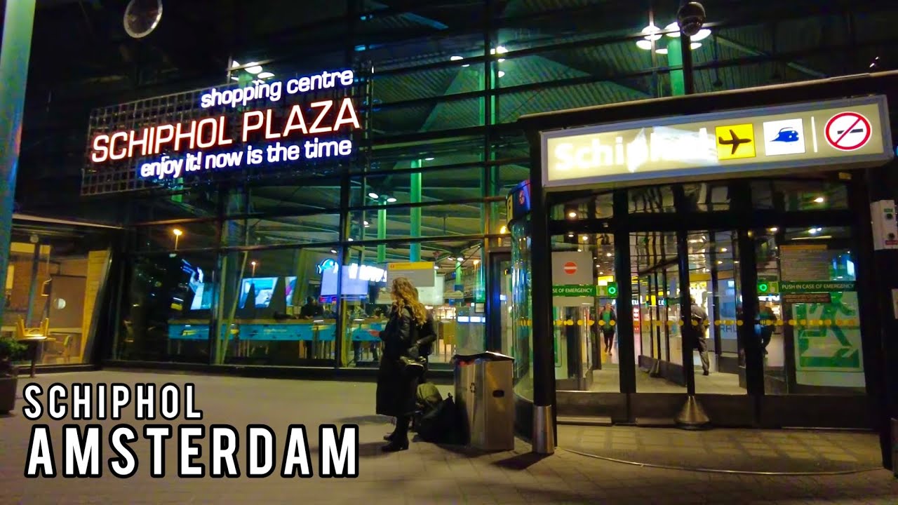 Amsterdam, Niederlande | Flughafen ️ in Amsterdam Schiphol Plaza - | Flughafen-Spaziergang 4K