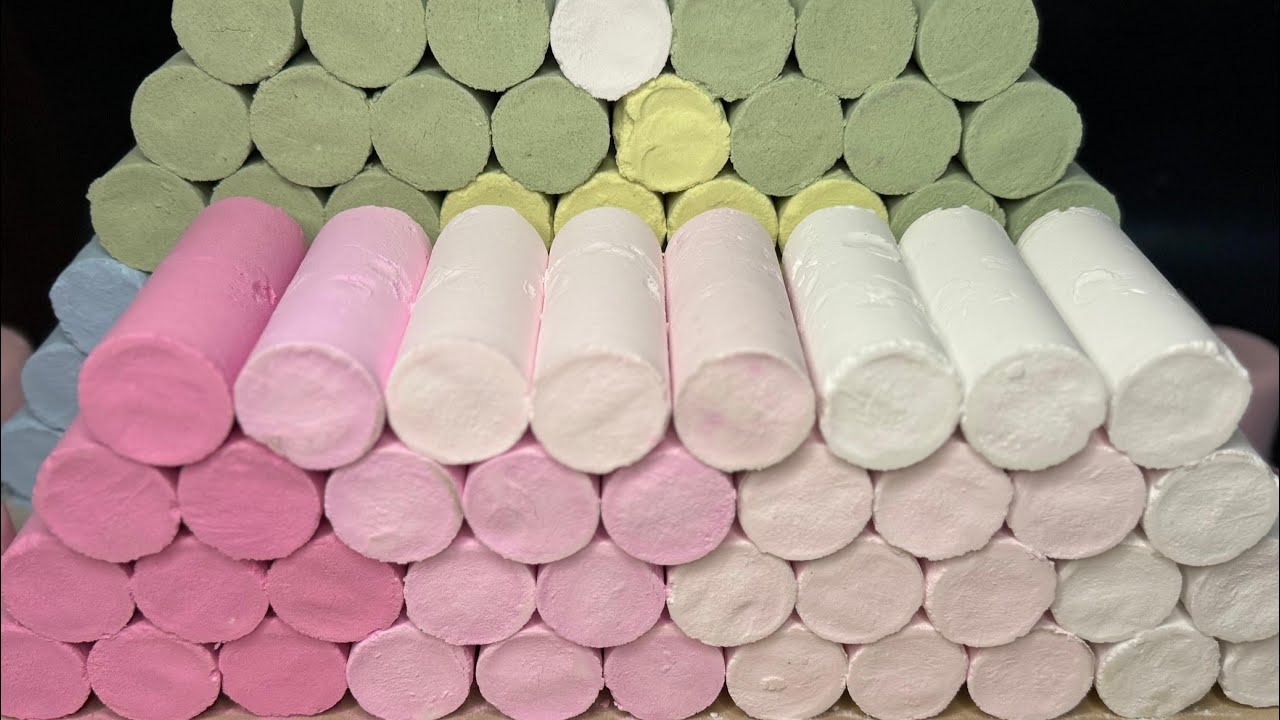 Crushing Rainbow Colored Baking Soda ASMR