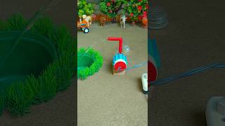 Mini hand pump project water with supply motor eating rhino sheep farm #waterpump #shorts #404