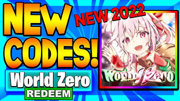 World Zero (2022) CODES *UPDATE!* ALL NEW ROBLOX World Zero CODES!