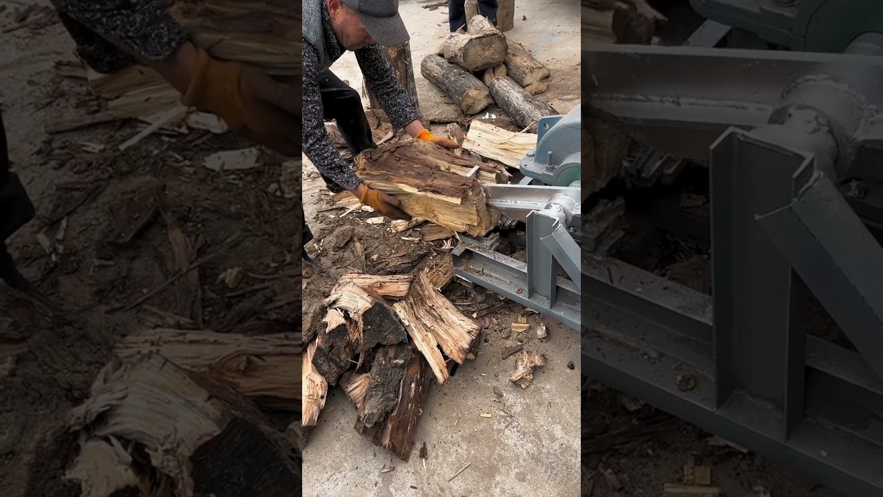 The sound of wood splitting is so pleasant to the ears. 