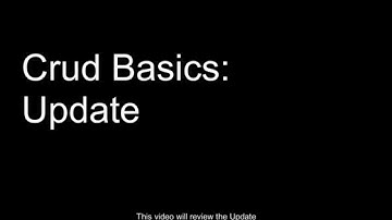 CRUD Basics: Update