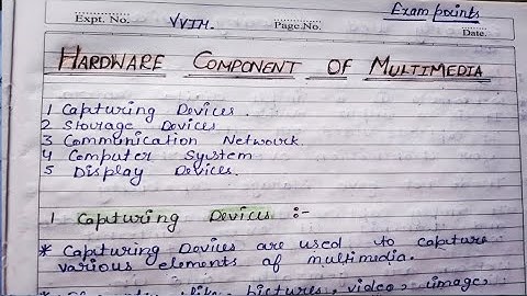 Hardware components for multimedia/polytechnic 3rd sem/notes