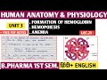 Hemopoiesis ।। Formation of hemoglobin।। Anemia।। HAP।। Unit 3।। S Pharma।।#bpharm_1st_semester