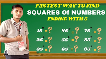Learn to Square numbers ending with 5 in fastest way| math tricks.