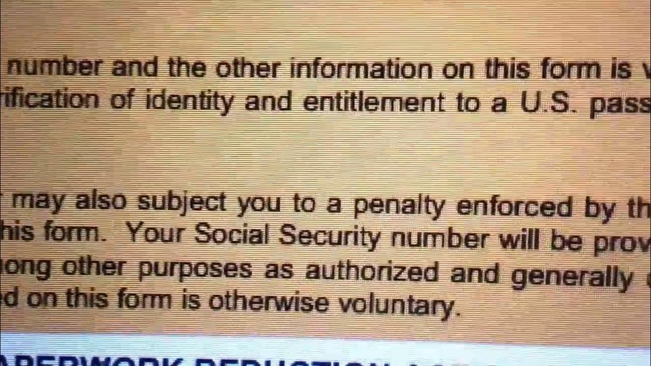 Get a passport without a social security number YouTube