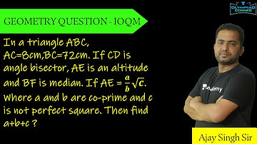 Can you Solve This Geometry Question ? | IOQM Course | #qotd | Ajay Singh