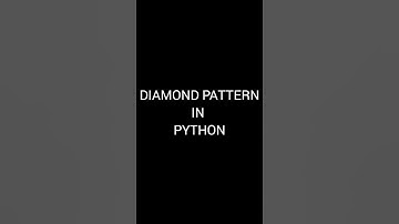 Diamond Pattern in python #shorts #pattern #python  #diamond  #interview