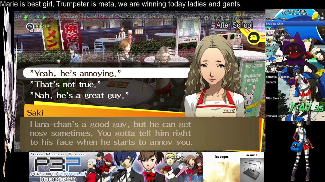 Persona 4 Golden NG+ Golden Ending Speedrun (Part 1)