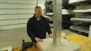 Modern Pergola Kits Step 2b - Post Mount to Concrete Slab or Landscape Column Top