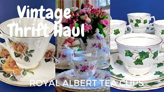 Amazing Thrift Haul | Vintage Thrifted finds!!! Royal Albert tea set