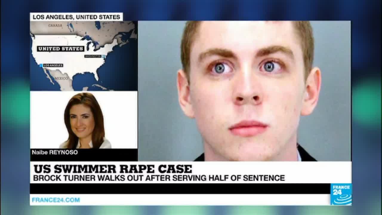 US - Swimmer Brock Turner walks out after serving half of sentence for rape  on unconscious woman