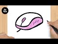 #442 How to Draw a Computer Mouse - Easy Drawing Tutorial
