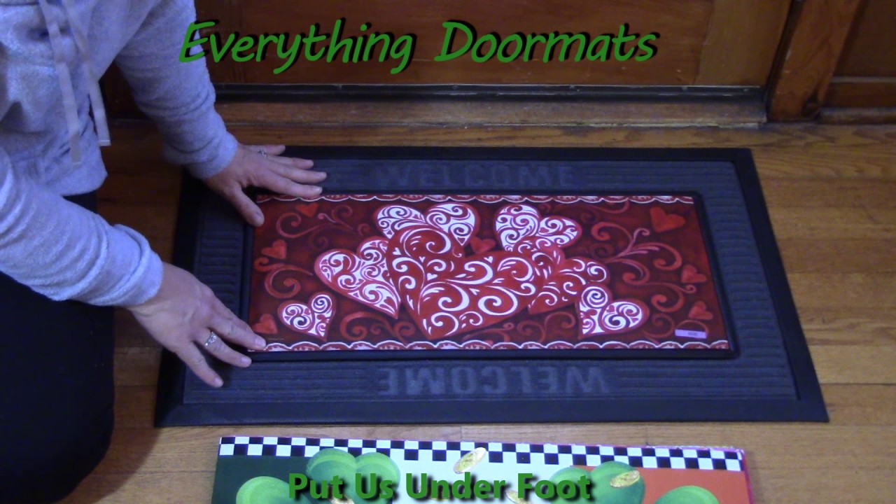 Valentine, St Pats & Easter Sassafras Insert Doormat 10 x 22 YouTube