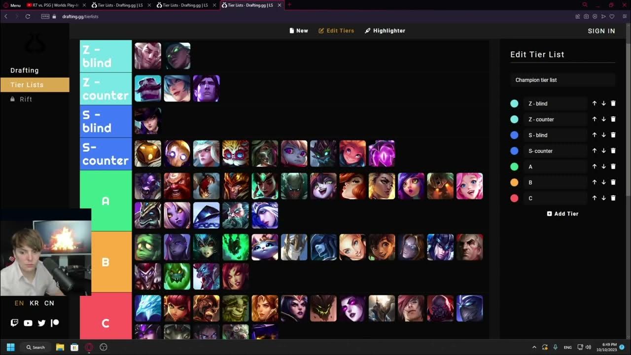 Glimpse of LS Worlds support tier list 13.19 - YouTube