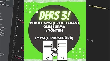 Mysql Veri Tabanı Oluşturma (Sql sorgusu ve Php Myadmin)