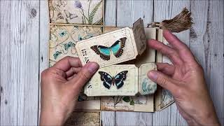 Vintage butterflies mini folio