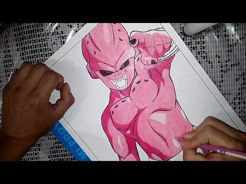 Dibujando a Kid Buu / Art 7 |Dragon ball Z|
