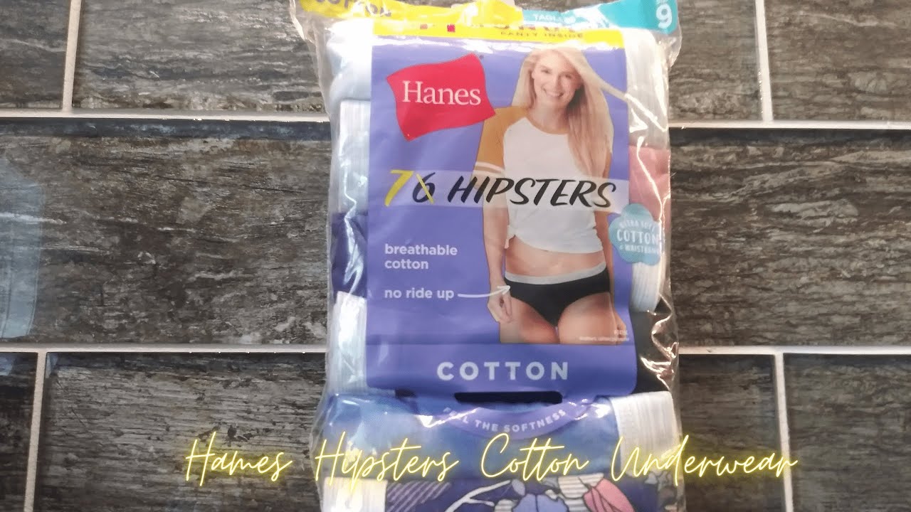 In Hand Review of Hanes Women's Sporty Hipster Panties, Low-Rise Cotton 