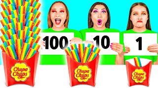 100 Layers of Food Challenge | Epic Cooking Hacks by HAHANOM Challenge