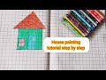 House 🏠 painting tutorial/step by step painting 🖌️🎨🎨