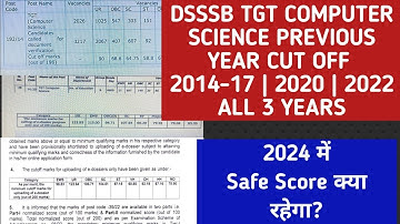 DSSSB TGT COMPUTER SCIENCE PREVIOUS YEAR CUT OFF || Analysis video | NS CLASSES