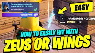 How to EASILY Hit an opponents with WINGS OF ICARUS and Damage with THUNDERBOLT OF ZEUS - Fortnite