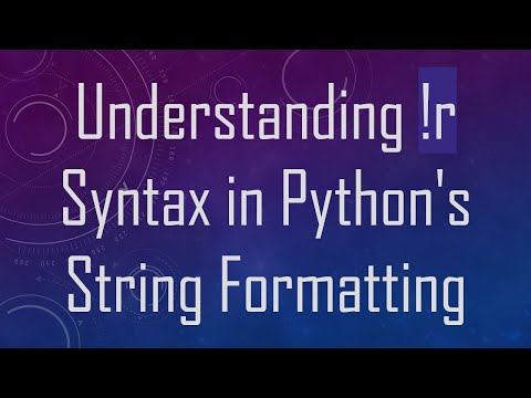 Understanding !r Syntax in Python's String Formatting