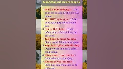 7 BÍ QUYẾT GIỮ DÁNG CHO CÁC CHỊ EM CÔNG SỞ #cóthểbạnchưabiết #baihoccuocsong #trietlysong