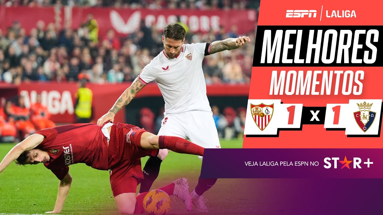 Sevilla sai na frente com pintura, mas cede o empate ao Osasuna em LALIGA | Melhores Momentos