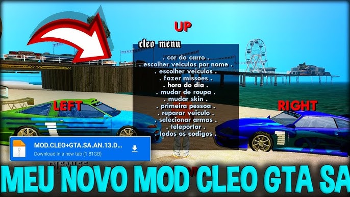 Novo Mod Cleo gta sa android com todos codigos cheats !! 