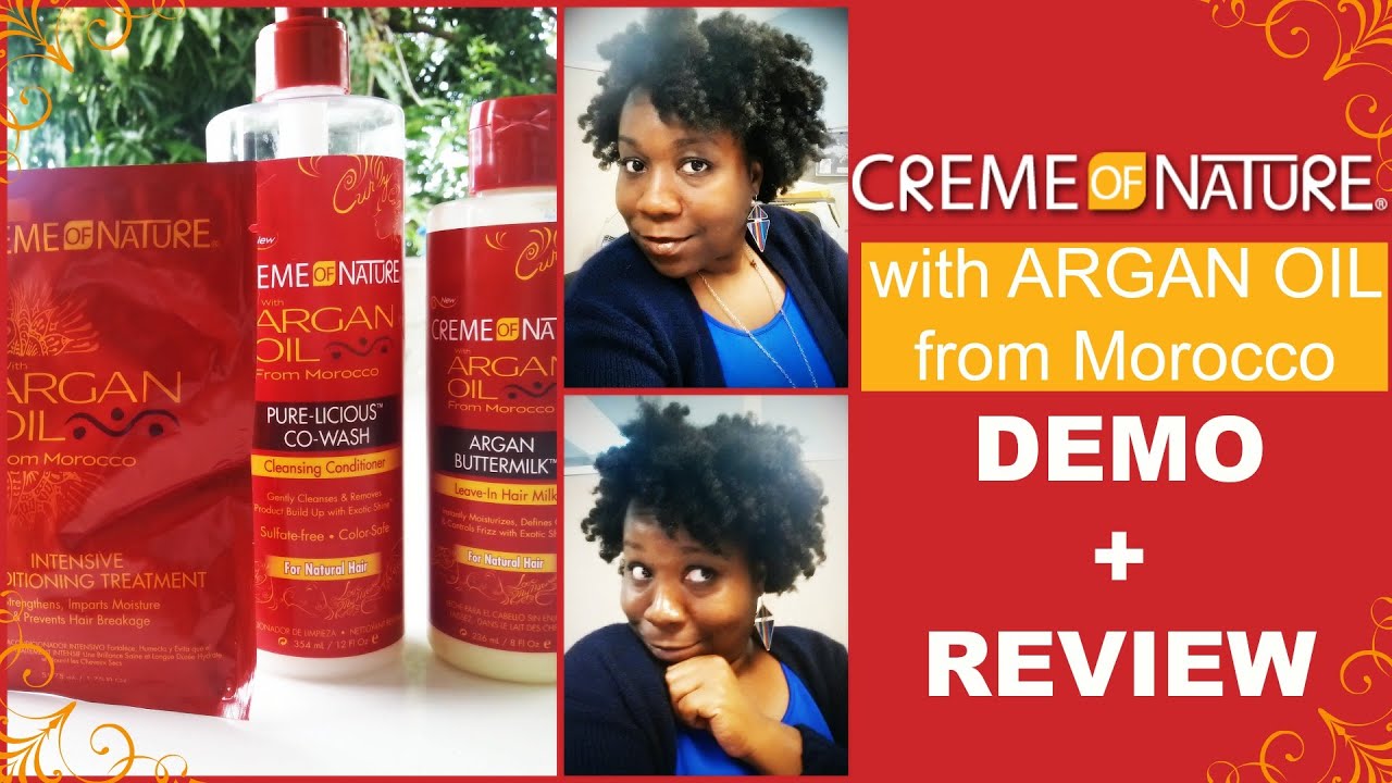 DEMO + 4C Hair Product Review : Creme of Nature's Argan Oil Products