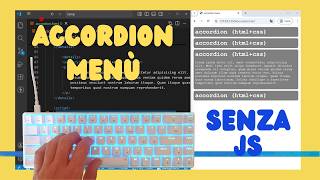 ✨accordion menù con html e css (senza js)
