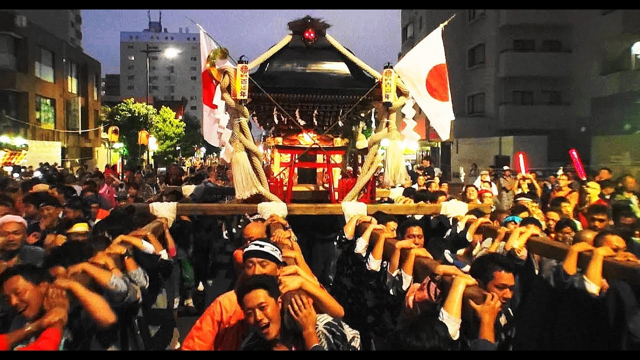 29年 八王子祭り (鬼枡) 神輿おもてなし渡御 迫力動画です。 - YouTube