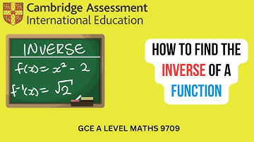 How to find the inverse of a function