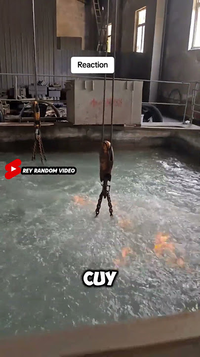 This hot iron is about to be dipped in water😳. #shorts