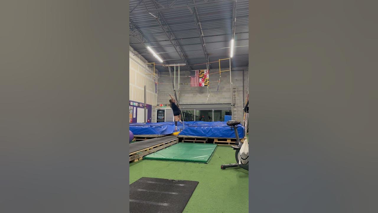 pole vault bungee practice YouTube