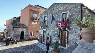 Sicily, Castelmola streets walk tour 4k, Taormina top panoramic view, DJI Osmo Pocket 3 screenshot 5