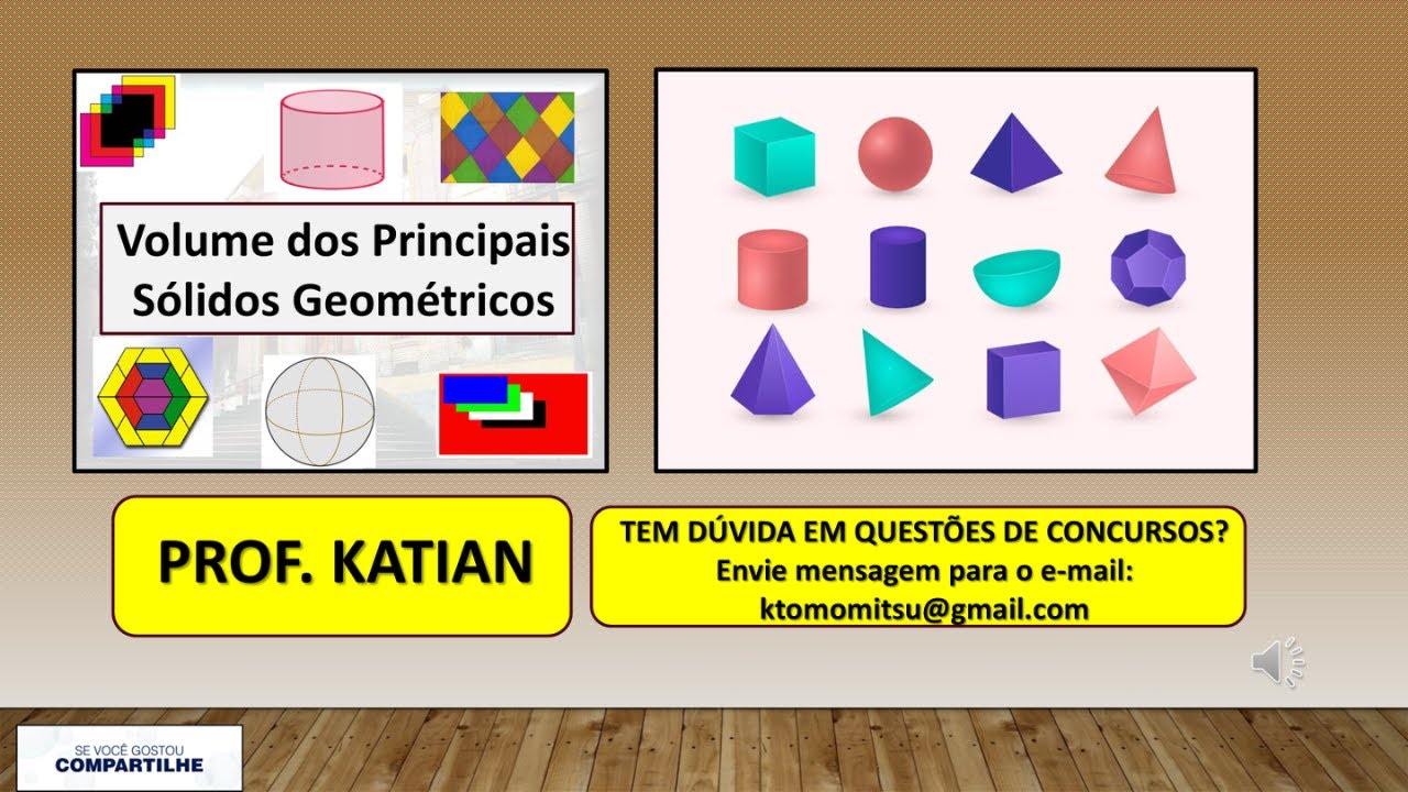 VOLUME E ÁREA TOTAL DOS PRINCIPAIS SÓLIDOS GEOMETRICOS-Concurso Prefeitura de Indaiatuba#profkatian