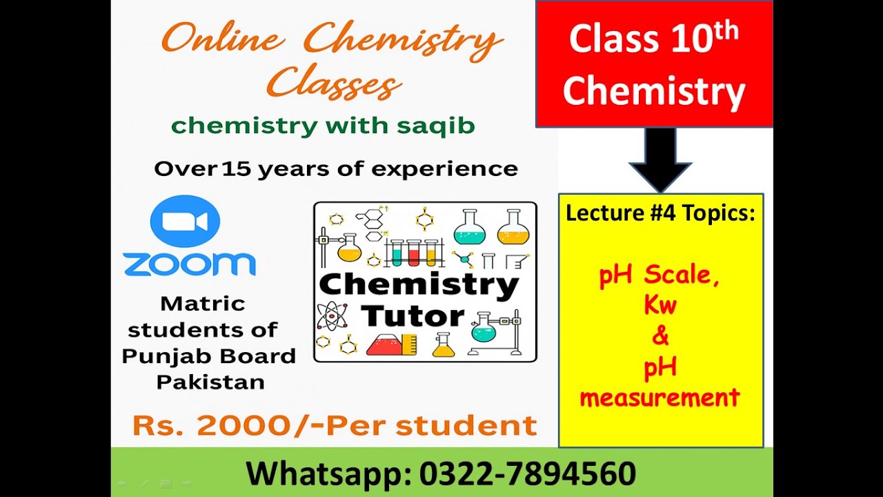 Lecture #4 Chapter 10th , pH Scale , Kw expression and pH Measurement
