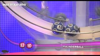 The National Lottery Thunderball Draw Results From Wednesday 29Th April 2015