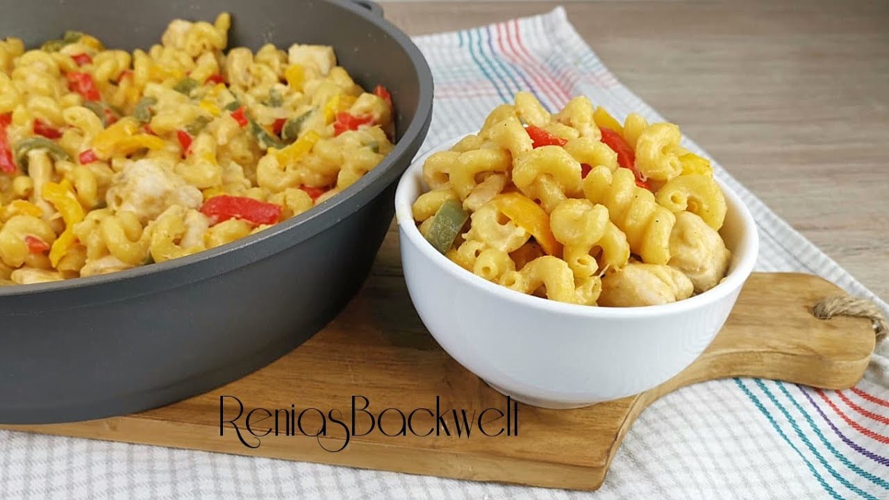 Nudelgericht, Paprika-Hähnchen, schnelles Mittagessen 😋 One Pot